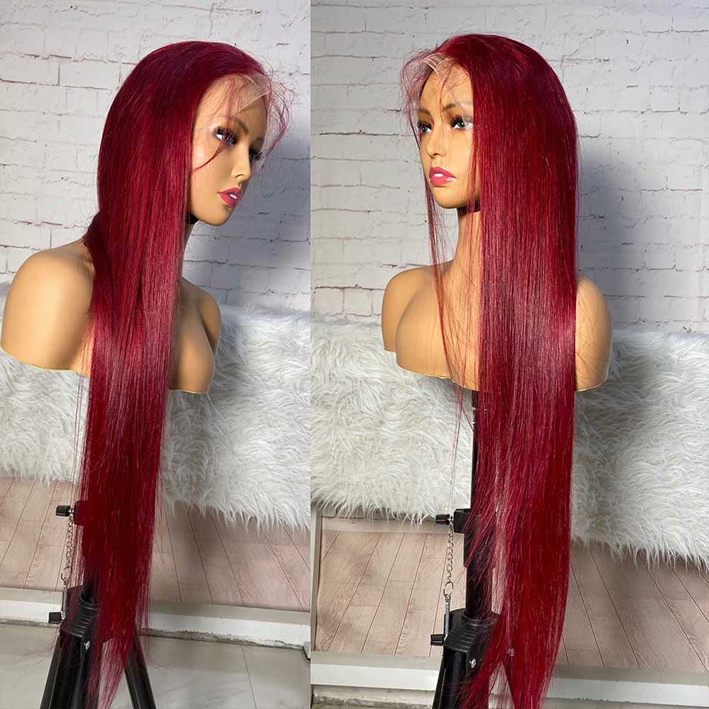 13*4 Lace Wig 99J Color Warm Color Premade Cap Affordable Price